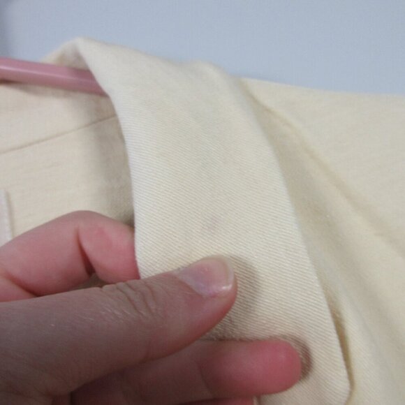 Sezane Christie Jacket Women Blazer 40 Butter Yellow Linen Career Preppy 766 - Picture 12 of 16